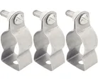Abraçadeira Metálica Tipo D 3/4" com 3 Peças