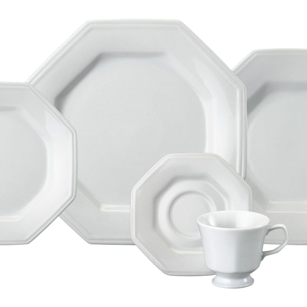 Aparelho de Jantar 20 Peças Prisma Branco, marca Schmidt - Foto Principal