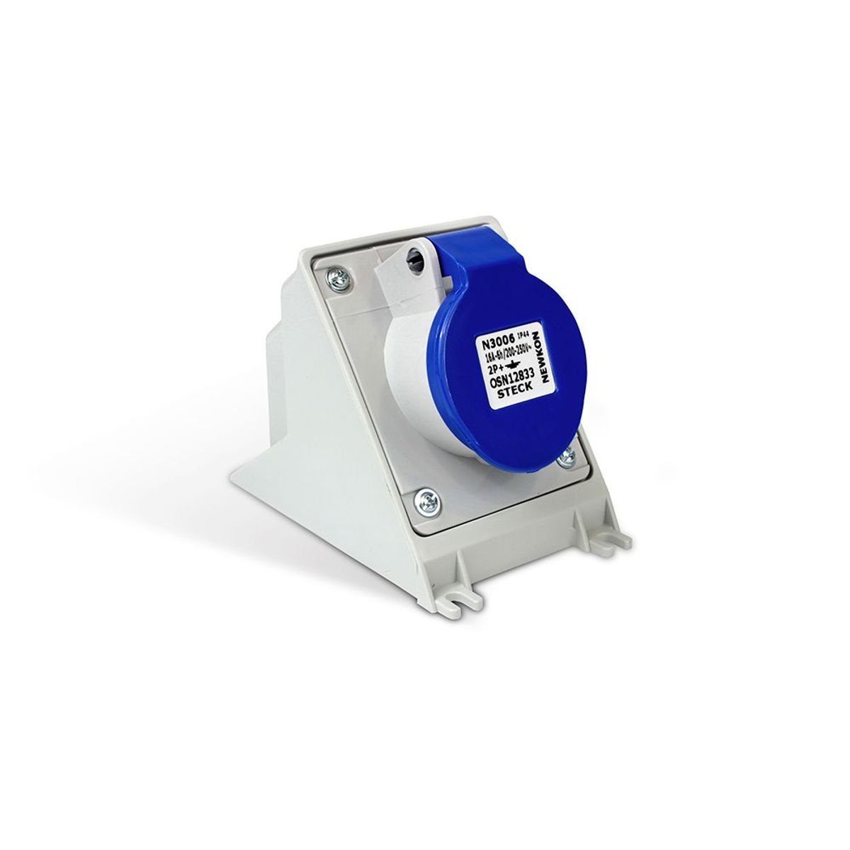 Tomada Industrial 2P+T Azul 16A - 200/250V, marca Steck - Foto Principal