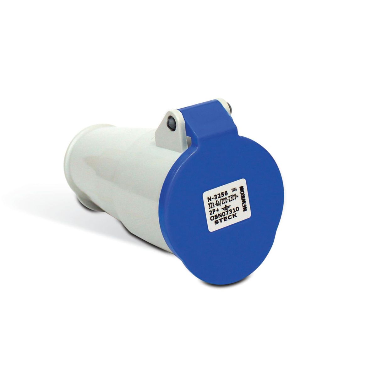 Tomada Industrial 3P+T Azul 32A 200/250V, marca Steck - Foto Principal