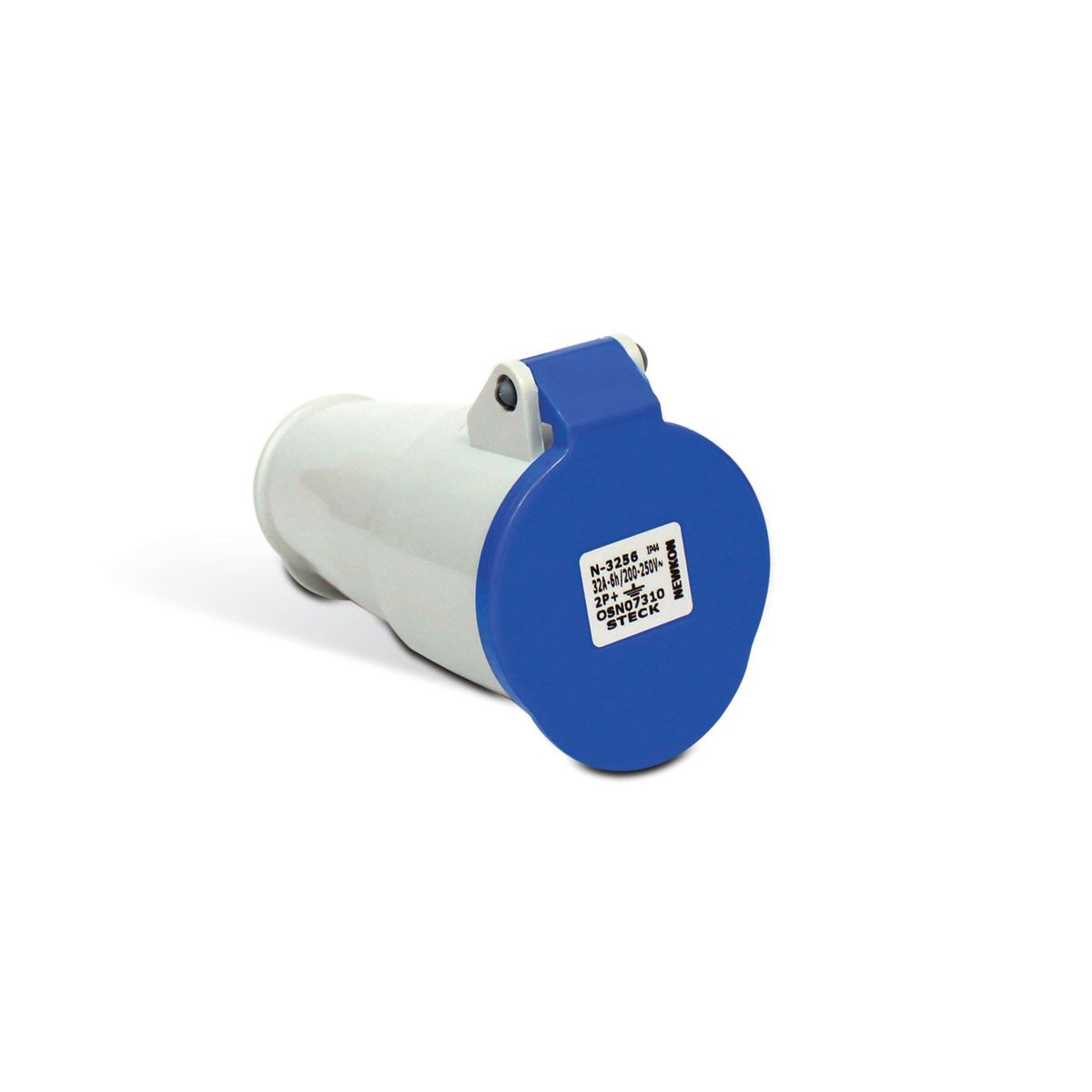 Tomada Industrial 3P+T Azul 32A 200/250V, marca Steck - Foto Principal