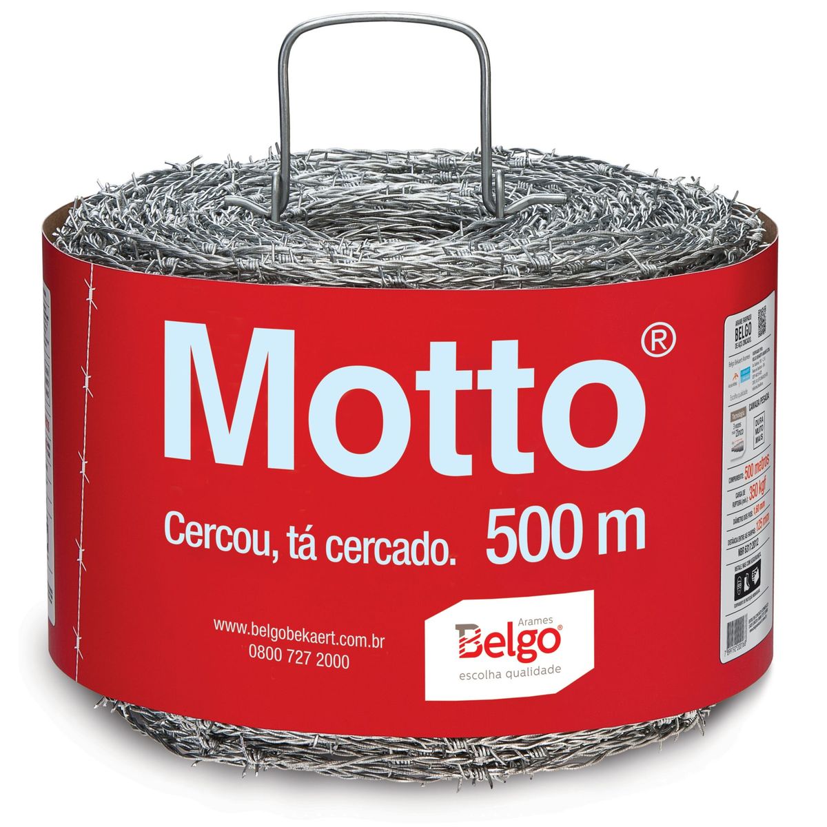 Arame Farpado Motto 500m Prata, marca Belgo - Foto Principal