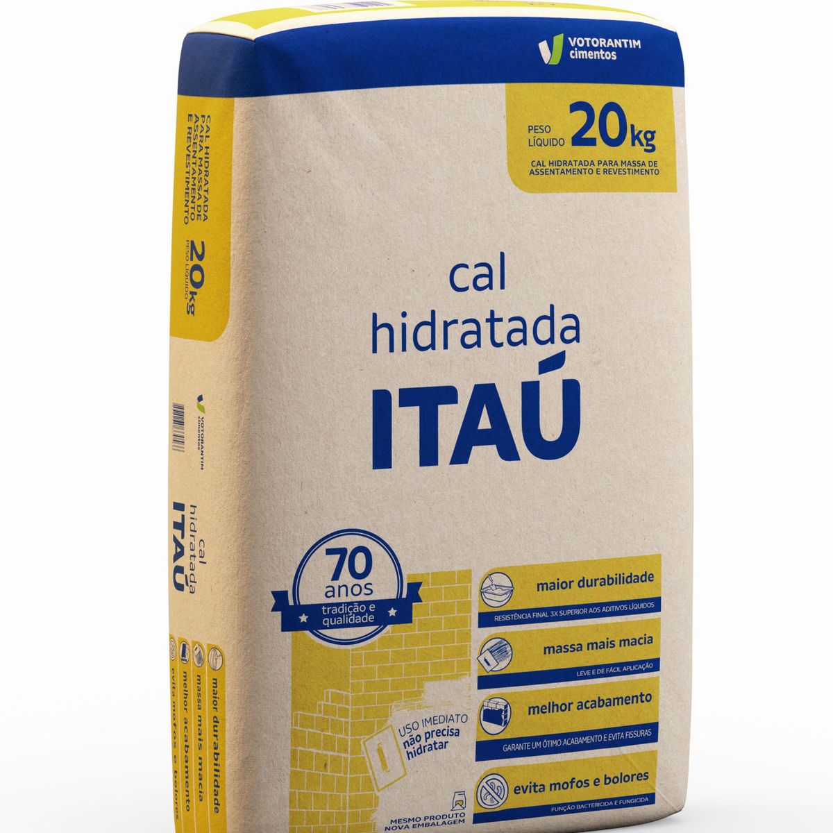 Cal Hidratada Itau CH-III 20Kg Branco, marca Votorantim - Foto Principal