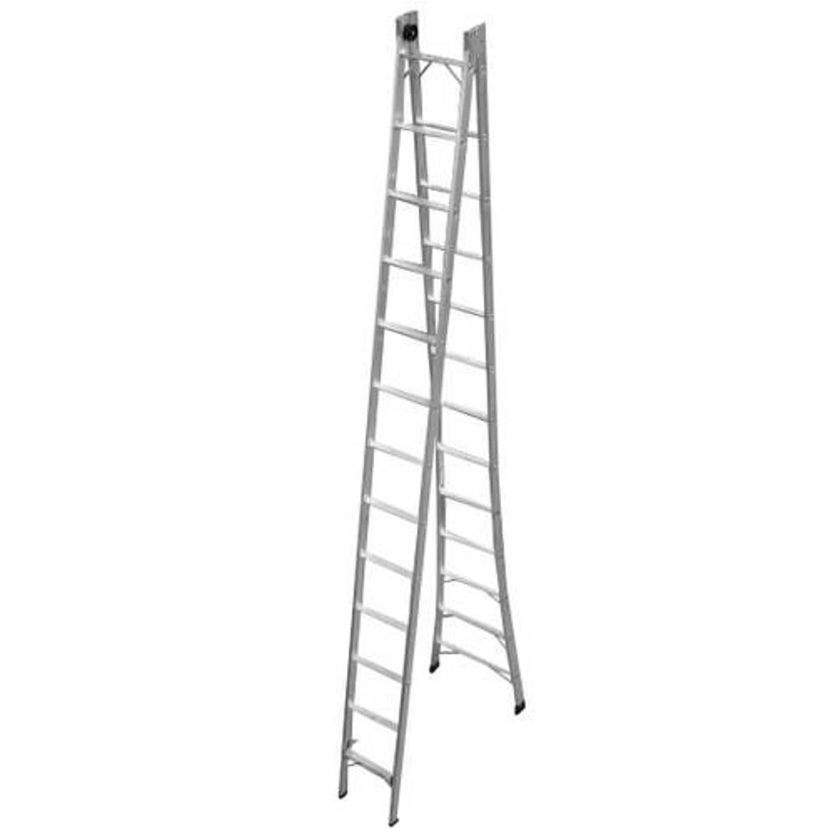 Escada Extensiva 2 em 1 7,03m 13 Degraus Cromado, marca Alustep - Foto Principal