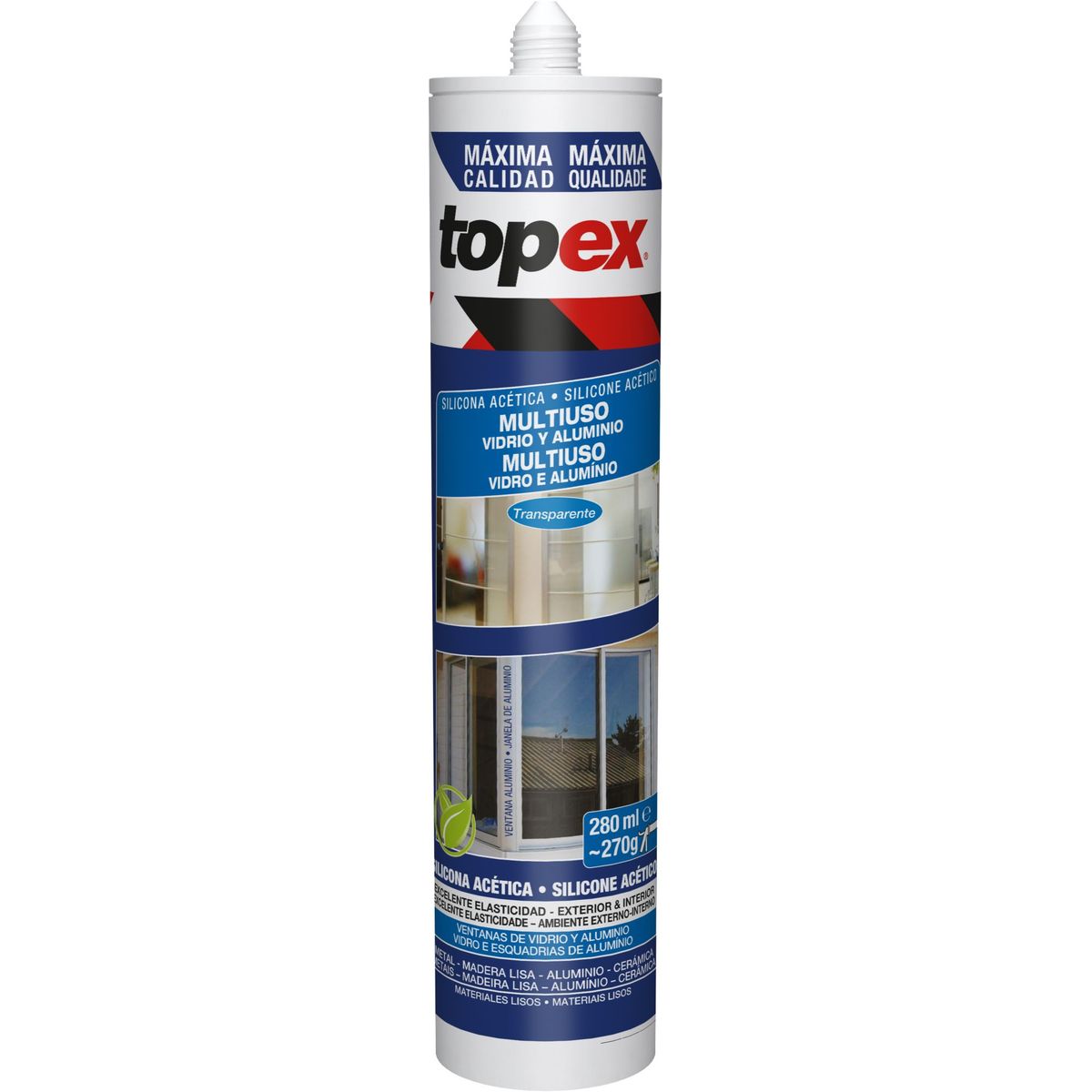 Silicone Multiuso Transparente 300ml Soudal, marca Topex - Foto Principal