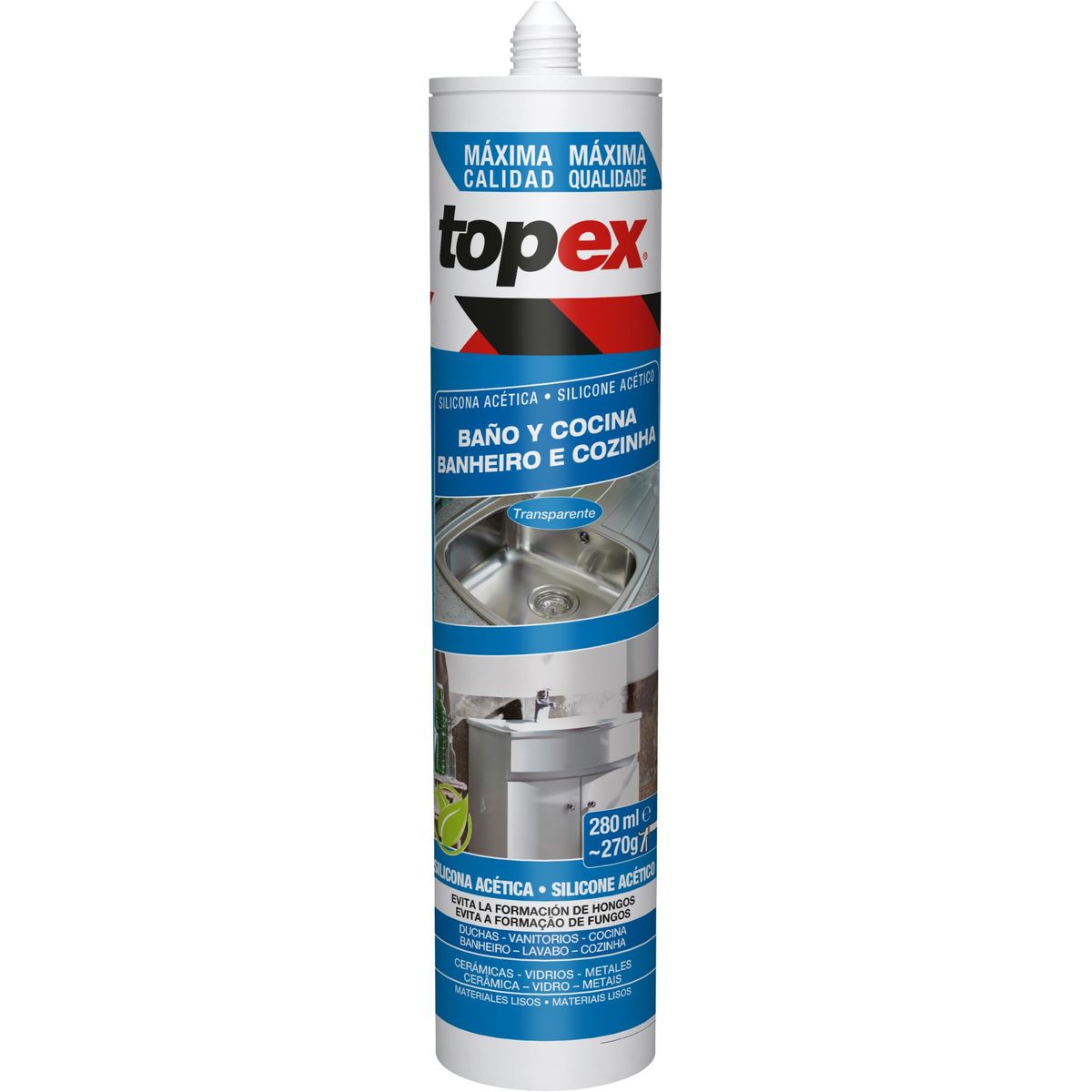 Silicone Banheiro e Cozinha 300ml, marca Topex - Foto Principal