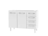 Gabinete de Aço Para Pia Quality Desmontado, Branco, 120cm