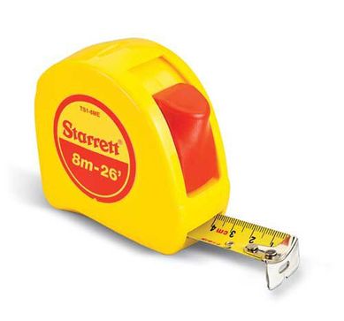 Trena de Bolso 8m/26mm Polegadas, Amarelo Vermelho