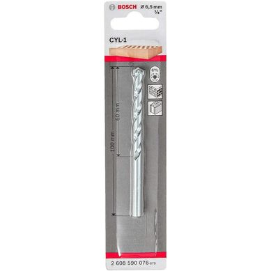 Broca Bosch CYL-1 para concreto 6,5 x 60 x 100 mm com 1 unidade