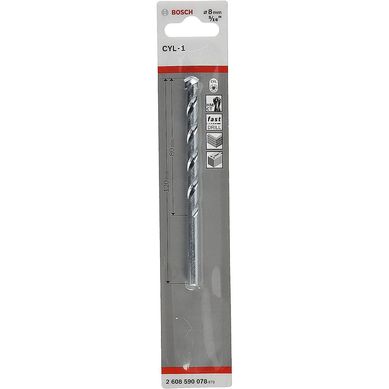 Broca Bosch CYL-1 para concreto 8 x 80 x 120 mm com 1 unidade