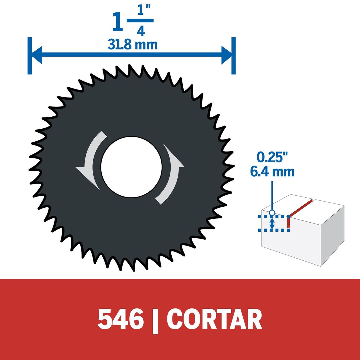 Dremel 546 Disco de Serra Para Minisserra 1-1/4", marca Bosch - Foto 2