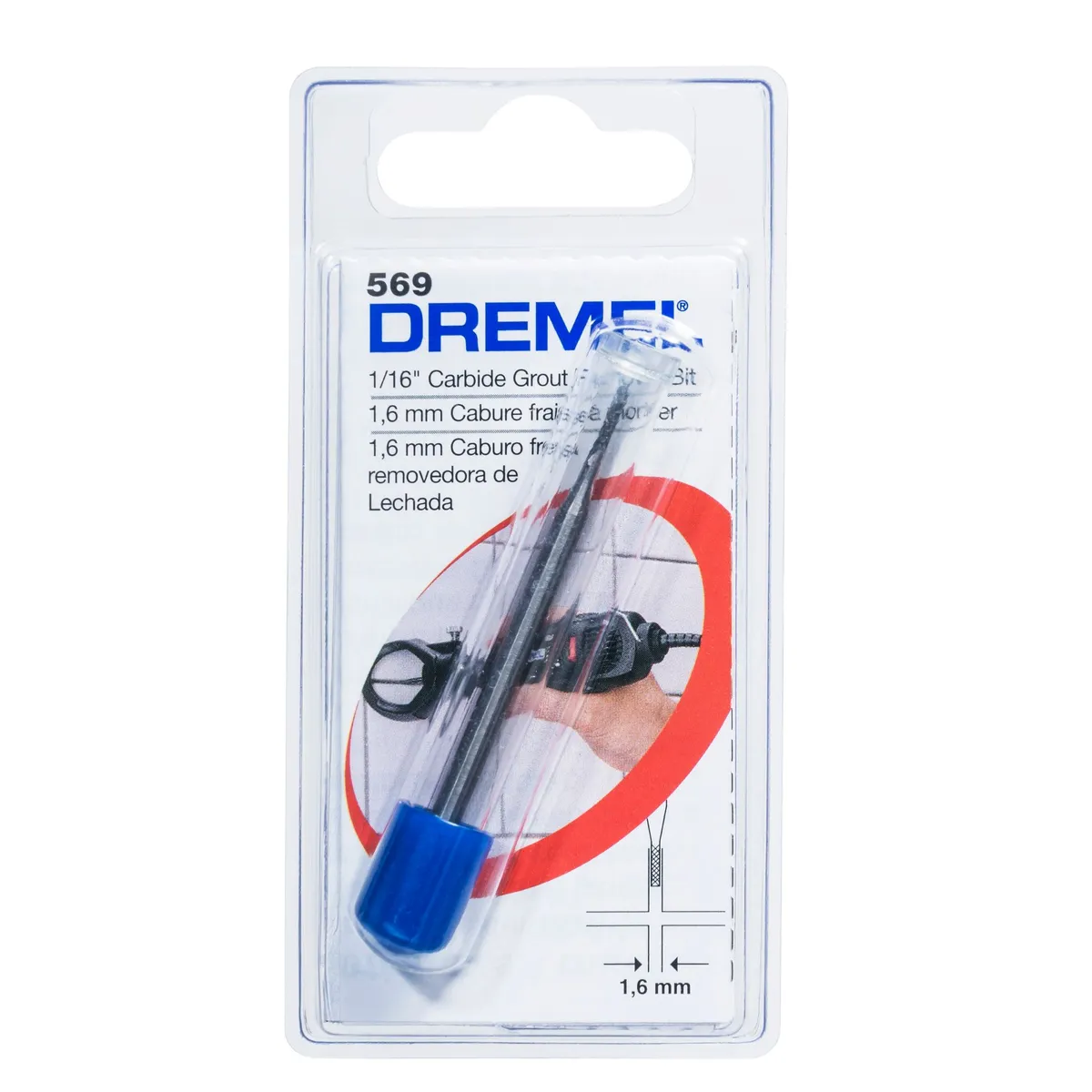 Dremel 569 Broca de Remoção de Rejuntes 1/16", marca Bosch - Foto Principal