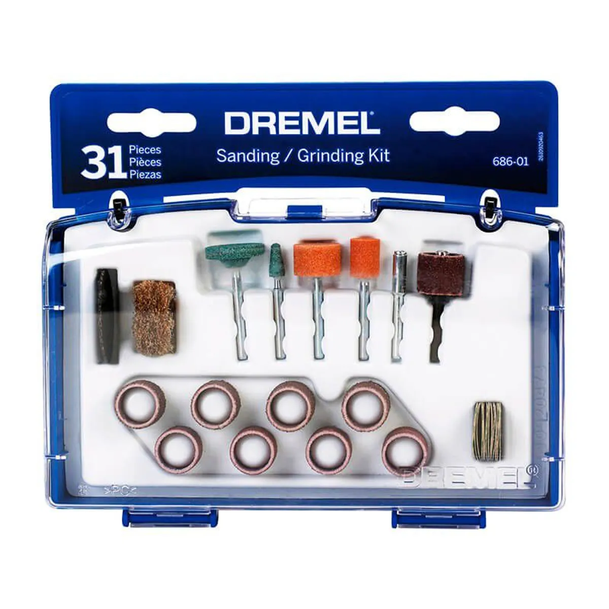 Kit de Acessórios para Lixar e Desbastar 686 31 Peças Dremel Bosch, marca Bosch - Foto Principal