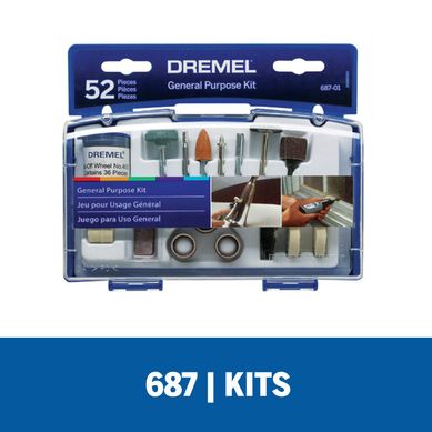 Jogo para Uso Geral 52 Peas Dremel, Cinza Azul