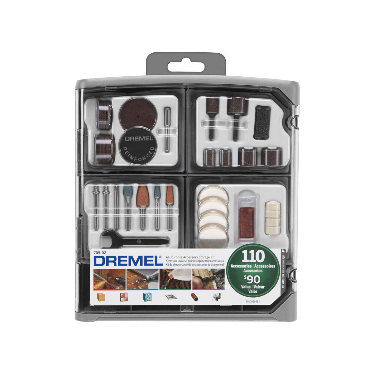 Dremel Kit de Acessórios para Uso Geral 709 - 110 peças, marca Bosch - Foto Principal