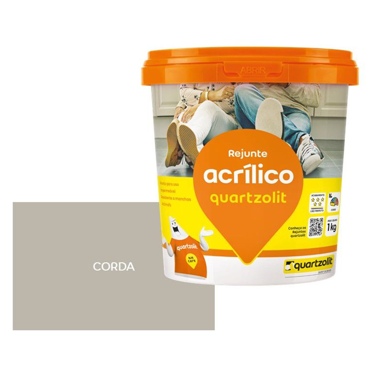 Rejunte Acrílico 1kg Corda, marca Quartzolit - Foto 2