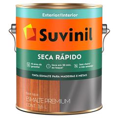 Esmalte Sintético Vermelho 3,6L Seca Rápido Premium para Madeiras e Metais