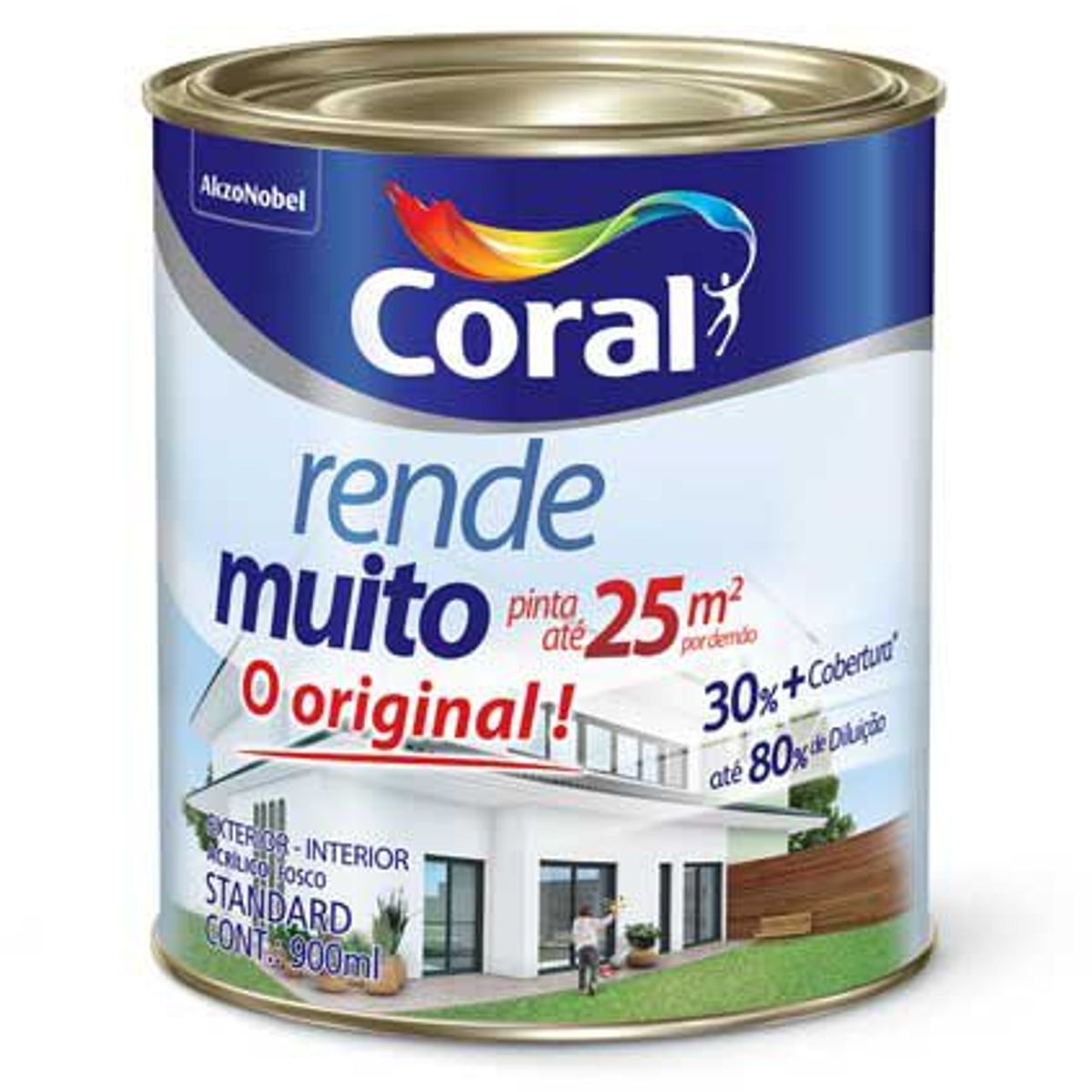 Tinta Fosco Rende e Muito Standard 900ml Branco Gelo, marca Coral - Foto Principal