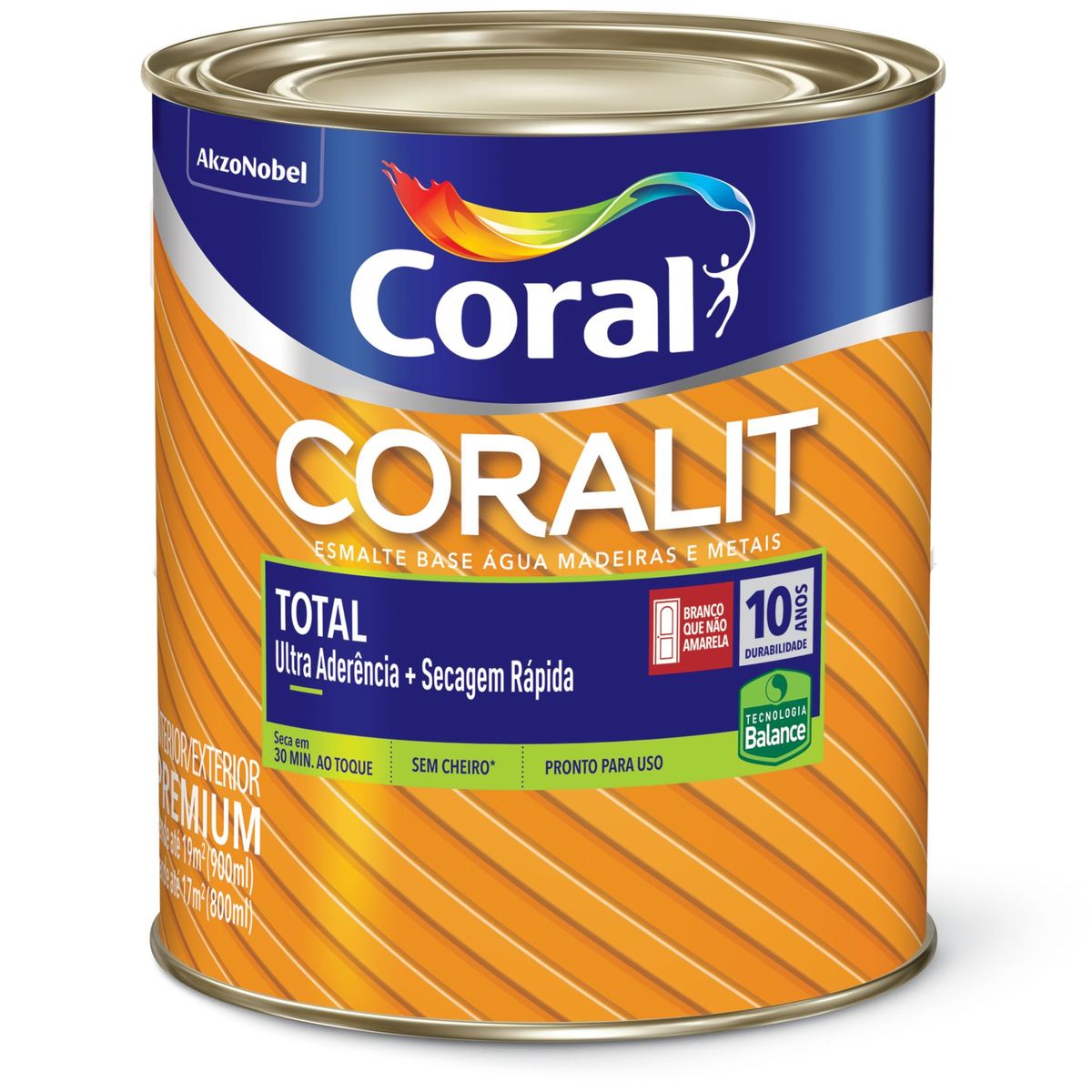 Esmalte Sintético Gelo 900ml Coralit Premium para Madeiras e Metais, marca Coral - Foto 2