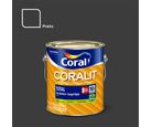Esmalte Sintético Brilhante Preto 3,6L Coralit Premium para Madeiras e Metais