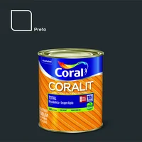 Esmalte Sintético Preto 900ml Coralit Premium para Madeiras e Metais