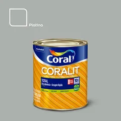 Esmalte Sintético Platina 900ml Coralit Premium para Madeiras e Metais
