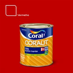 Esmalte Sintético Vermelho 900ml Coralit Premium para Madeiras e Metais