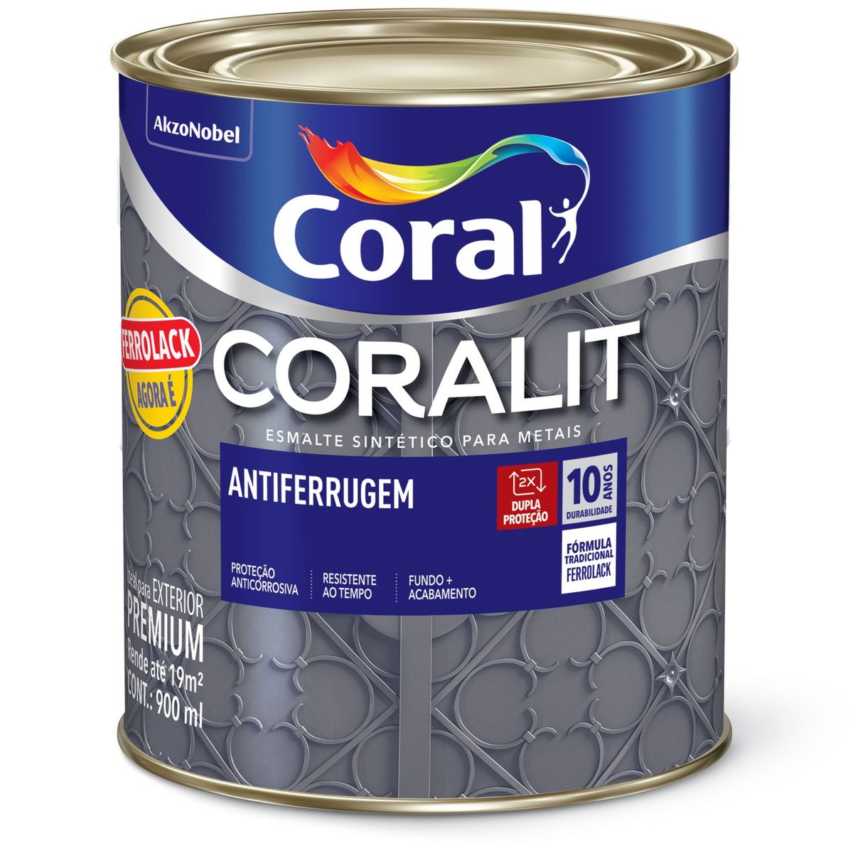 Esmalte Ferrolack, Branco, 900ml, marca Coral - Foto 2