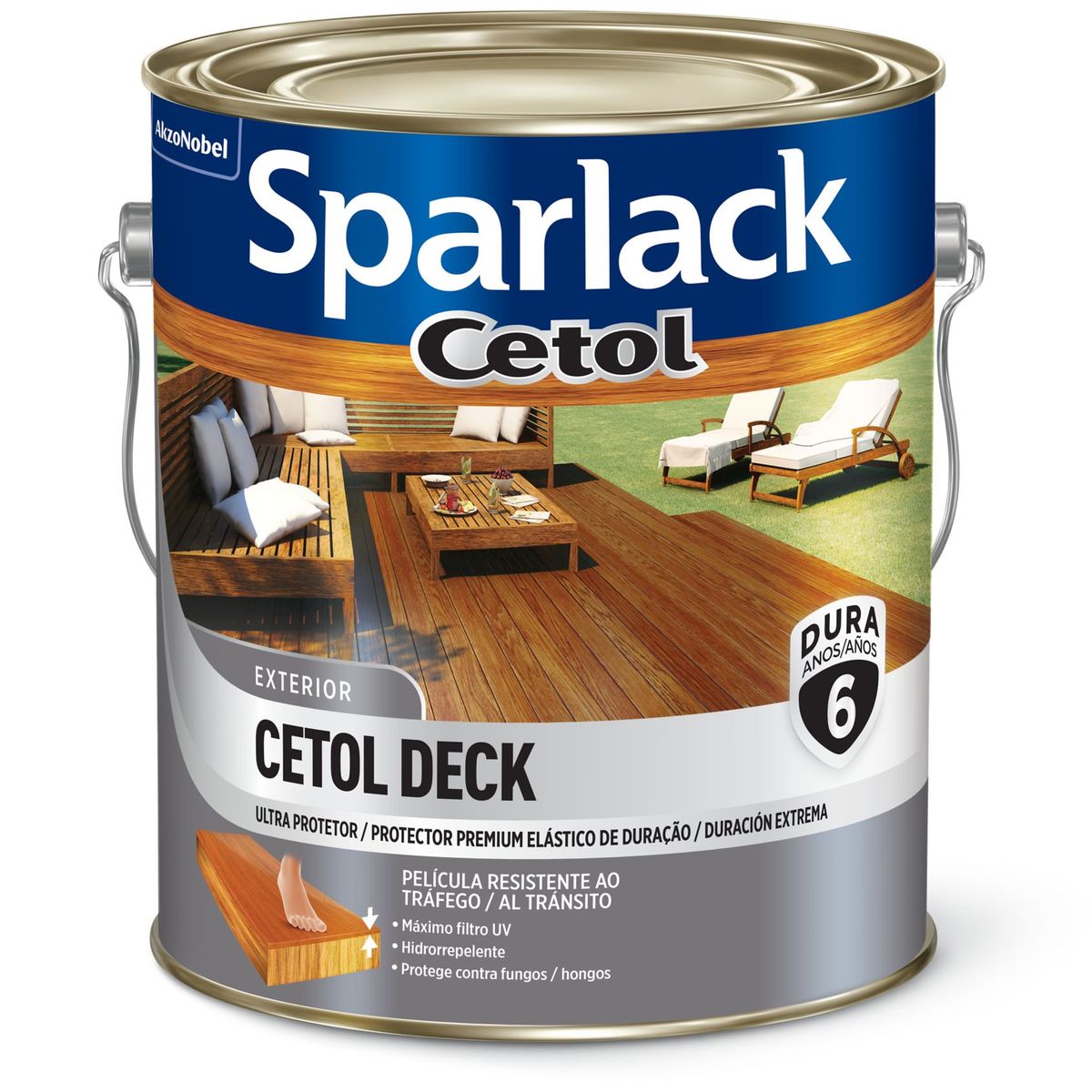 Verniz Cetol 3,6L Exterior Incolor, marca Sparlack - Foto Principal