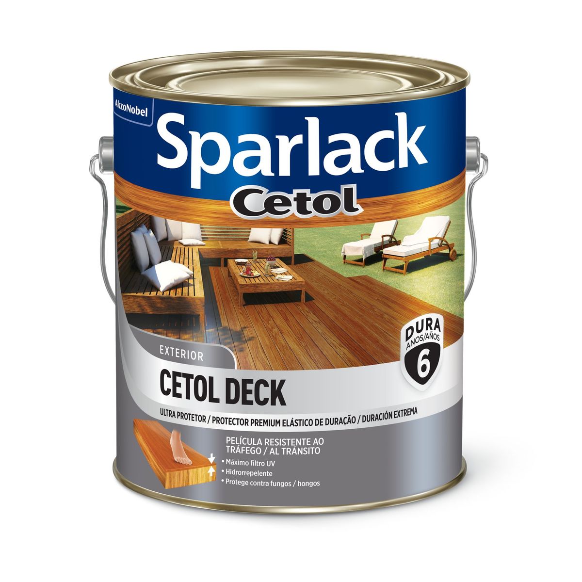Verniz Cetol 3,6L Exterior Incolor, marca Sparlack - Foto Principal