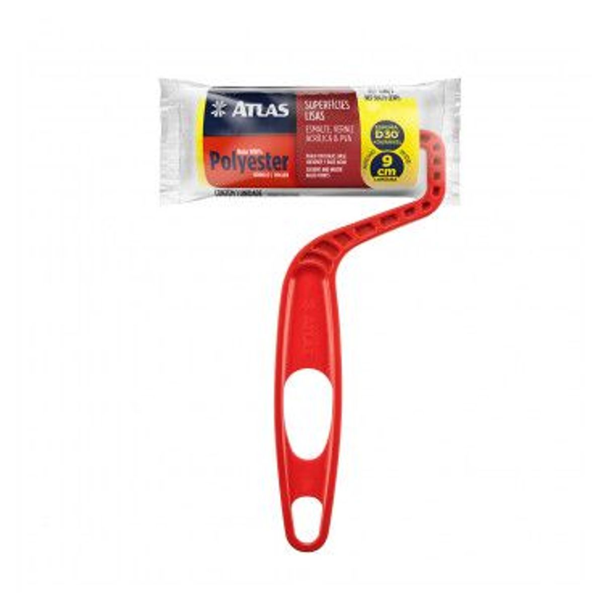 Rolo para Pintura de Espuma Uso Geral 9cm REF-606/9 Amarelo, marca Atlas - Foto Principal