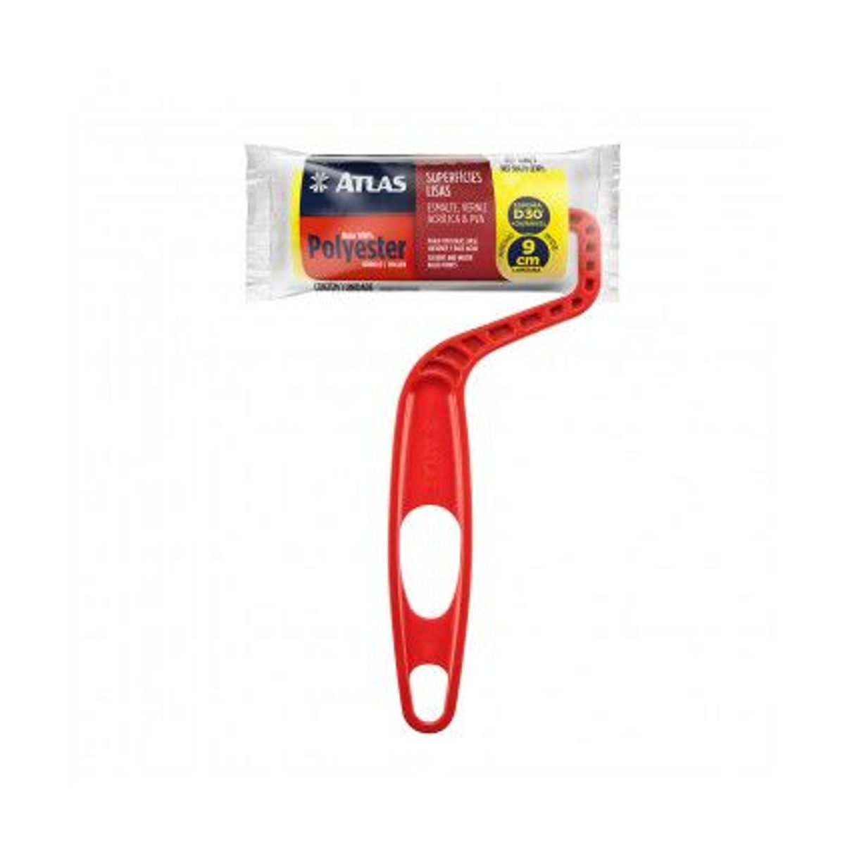 Rolo para Pintura de Espuma Uso Geral 9cm REF-606/9 Amarelo, marca Atlas - Foto Principal