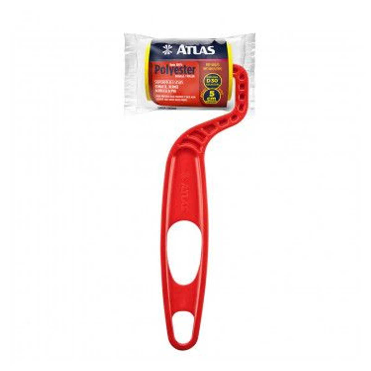 Rolo para Pintura de Espuma Uso Geral 9cm REF-606/9 Amarelo, marca Atlas - Foto 2
