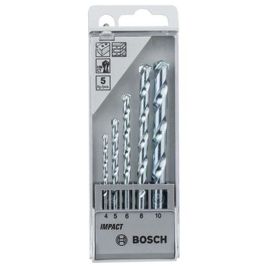 Broca Bosch CYL-1 para concreto 4-5-6-8-10 mm jogo com 5 unidades