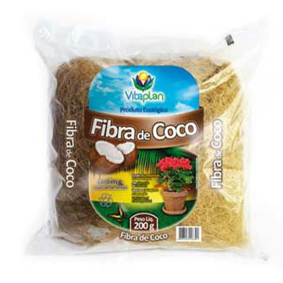 Casca de Coco em Pó, 300g, marca Nutriplast - Foto Principal
