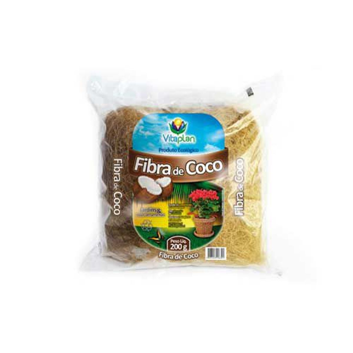 Casca de Coco em Pó, 300g, marca Nutriplast - Foto Principal