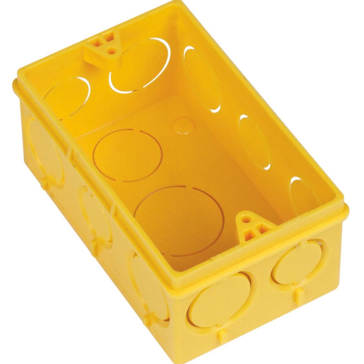 Caixa Embutir Caixa De Luz 4X2 Amarela, marca Amanco - Foto Principal
