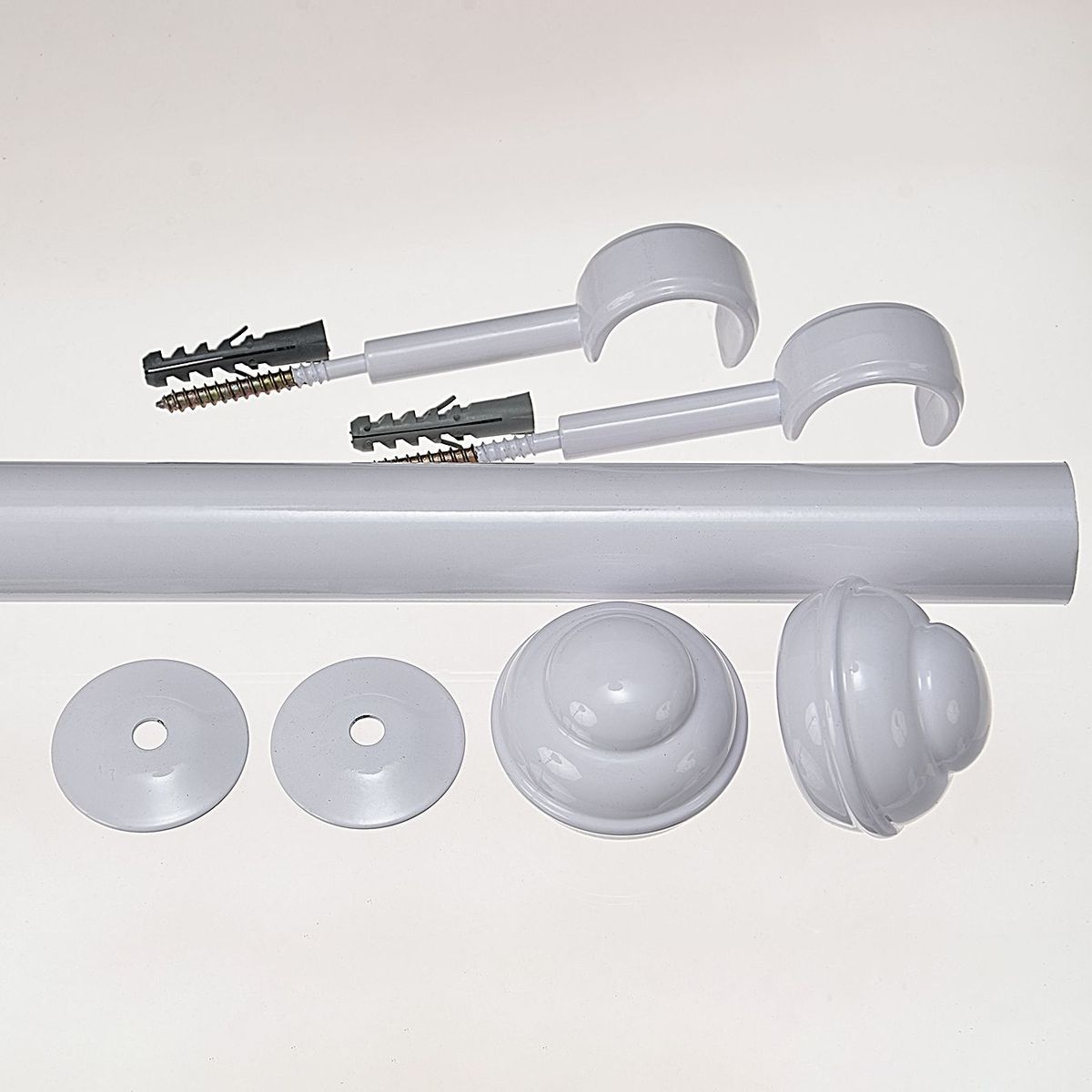Conjunto Varão Elegance 1,5m 28mm Branco, marca Couselo - Foto Principal