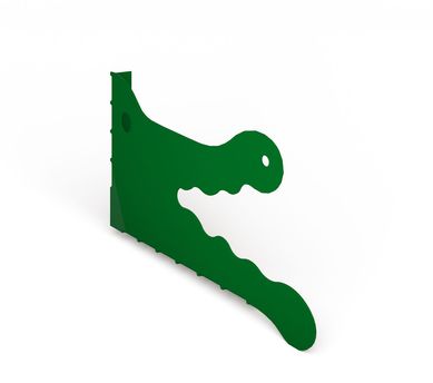 Suporte Crocodilo Par, Verde Escuro