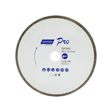 Disco Diamantado Linha Pro Contnuo 180x22,23mm