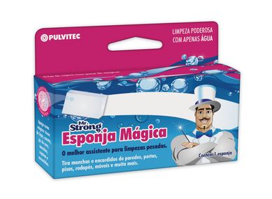 Esponja Mgica Mr. Strong Branco 14x3x7