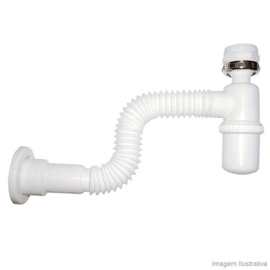 Sifo Tubo Extensvel Universal Branco Com Copo e Canopla Ref250