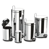 Lixeira de Inox com Pedal E Balde, 3 Litros