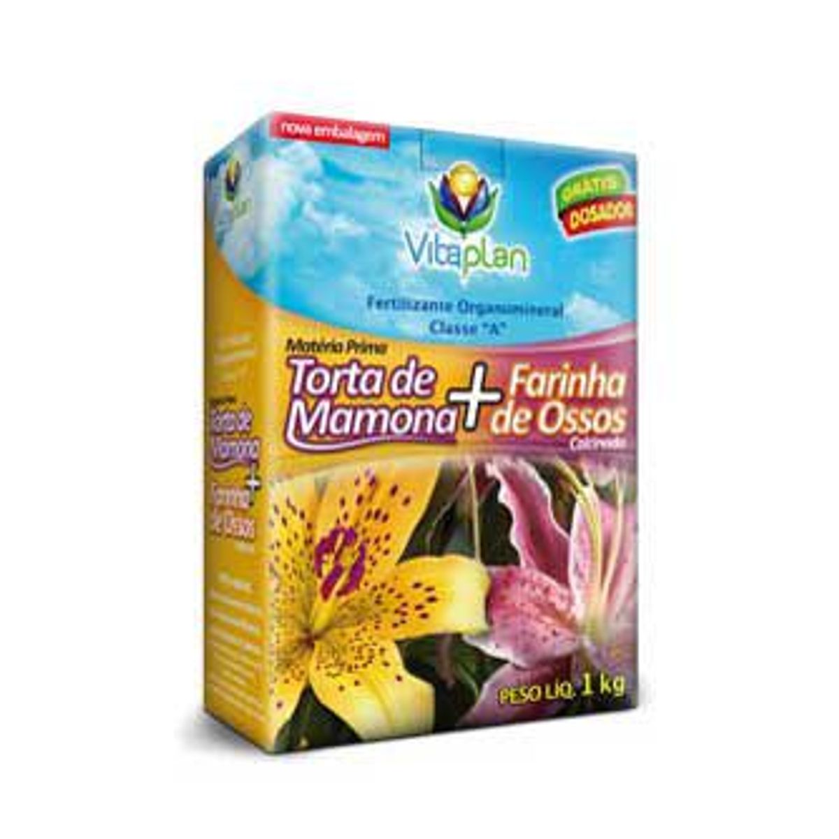 Fertilizante Torta Mamona e Farinha de Osso, 1kg, marca Nutriplast - Foto Principal