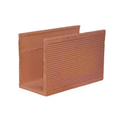 Canaleta Cerâmica Marrom 14x19x29cm Nova União
