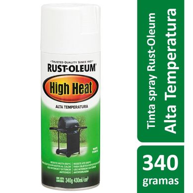 Tinta Spray Especialidades High Heat 340G Alta Temperatura Resiste At 650C Fosco Branco Rust-Oleum