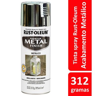 Tinta Spray Metal Protection 312G Acabamento Metlico (No Antiferrugem) Cromo Rust-Oleum