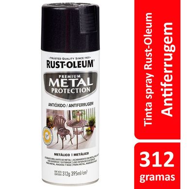 Tinta Spray Metal Protection 312G Antiferrugem Acabamento Metlico Preto Noite Rust-Oleum