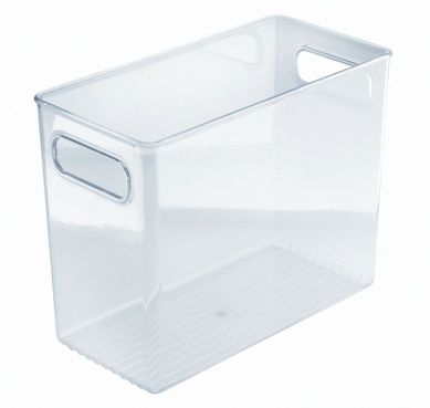 Organizador Alto Para Banheiro Com Alas Plstica, Transparente, 13X25X21cm