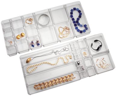 Porta Jia/Bijoux Linus 44x20x7 cmo, Transparente 44,5x7x19,69cmm